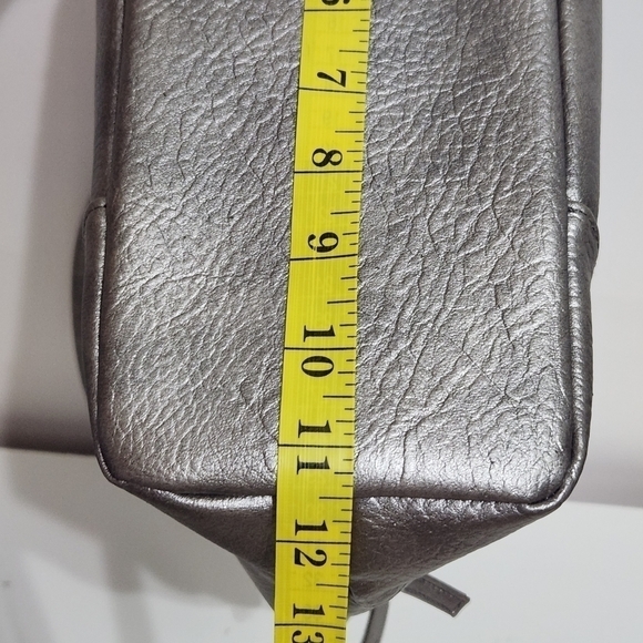 Lancome Large Silver Faux Leather Tote  Shoulder Bag - Picture 5 of 11